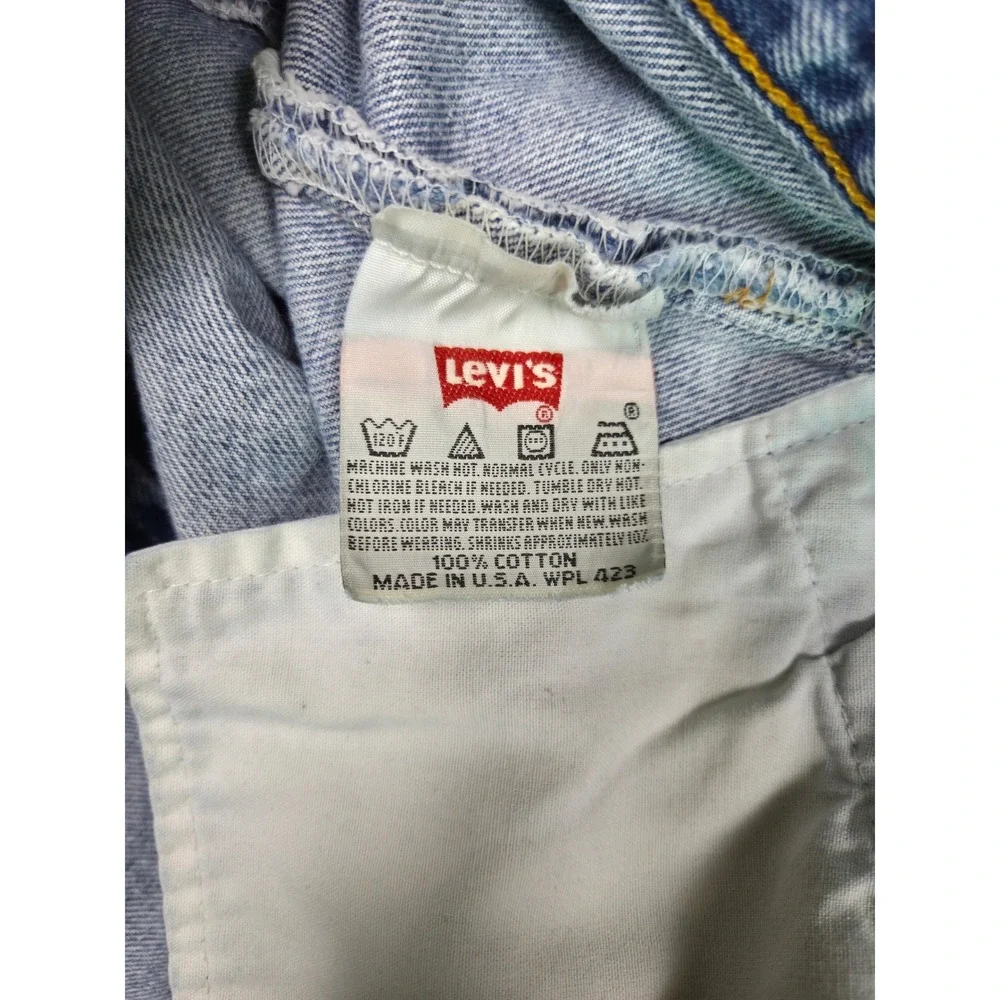 Vintage Levi's 501xx Jeans Mens 39x28 USA Made Button Fly Distressed Straight